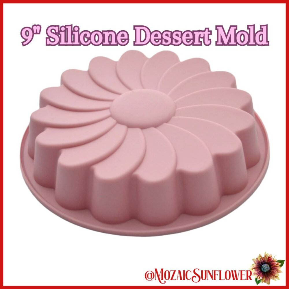 9" BPA FREE SILICONE FLOWER FOOD MOLD WITH TAG
